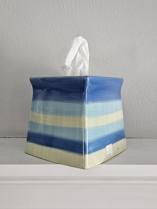 Other - Vintage Springs Global Hand Painted Glazed Ceramic Decorative Tissue Box Cover